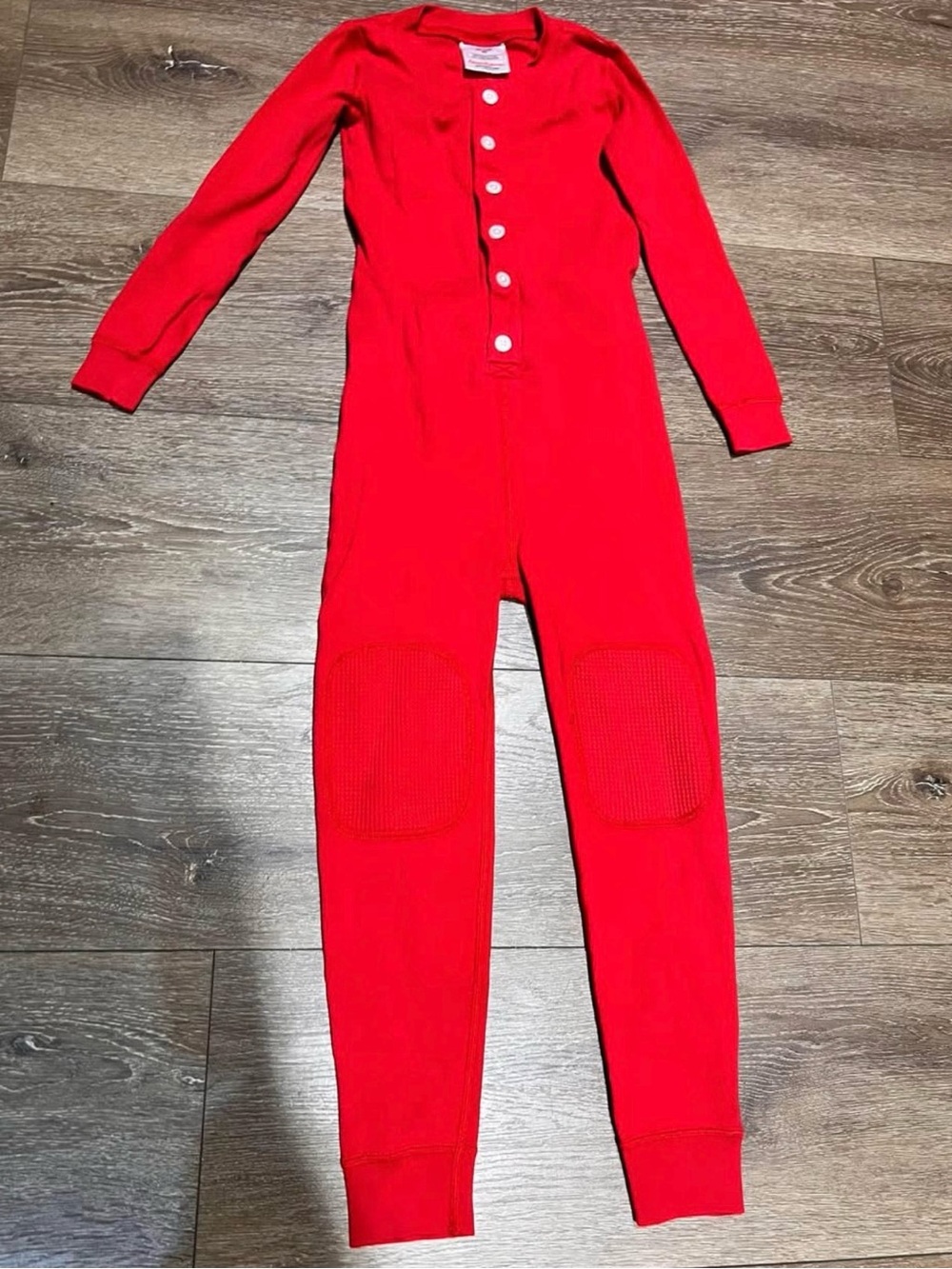 Hanna Andersson Red Long John One-Piece Pajamas 110cm/5T